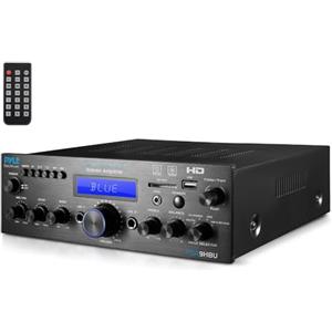 Pyle Amplificatore Audio Stereo Bluetooth Wireless per Casa, Amplificatore Multicanale 200 Watt, Ricevitore Audio con HDMI, USB/SD, AUX, RCA, Radio FM