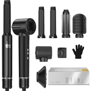 UKLISS Airstyler & Asciugacapelli 7 in 1, Pro Hairstyler con Arricciacapelli Automatico, Thermal Brush, Spazzola Lisciante Capelli, Hair Dryer, Spazzola ad Aria Calda, Regali Set per Donne Styling