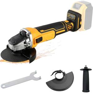 VexNook Smerigliatrice angolare senza fili compatibile con batteria Dewalt 18V 20V - Potente strumento smerigliatrice da 125 mm con impostazioni a 3 velocità, motore brushless da 10000 giri/min, protezione