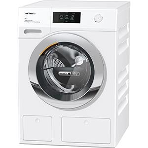 Miele WTW 870 WPm Lavasciuga WT1 a Carica Frontale 9/6 Kg, con PowerWash 2.0, TwinDos, QuickPower, Single Wash&Dry, CapDosing, SteamCare, Miele@home, Classe di Efficienza Energetica D, Bianco Loto