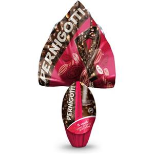 Pernigotti Uovo di Pasqua 2026 Nocciolato Nero, Cioccolato Fondente con Nocciole Italiane Intere e in Granella, Senza Glutine, con Sorpresa UNOARGENTO Made in Italy, 350 g