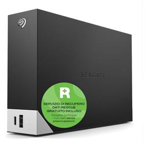 Seagate One Touch Hub 10TB, Hard disk esterno, per pc, PC Portatili e Mac, USB-C, USB 3.0, 1 Anni Mylio, Data Rescue Service (STLC10000400)