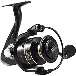 BNTTEAM Bobina da pesca con roccia da pesca 12BB 5.2: 1 mulinello da pesca alla carpa in metallo 1000 2000 3000 4000 5000 6000 7000 Series (nero, serie 3000)