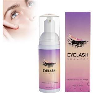 Beslibate Shampoo per Ciglia, Detergente Schiumogeno, di Risciacquo Schiuma Detergente per Palpebre, Shampoo Schiumogeno, per Ciglia per Extension e Ciglia Naturali, per Salone e Casa, mascara-7