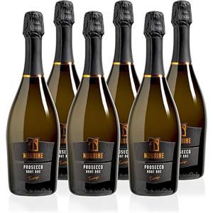 Magrine | Prosecco DOC Brut "Le Nostre Bollicine d'Eccellenza" Vino Spumante Italiano Metodo Martinotti Prosecco DOC di Treviso con Uve 100% Glera 6 Bottiglie da 750 mL