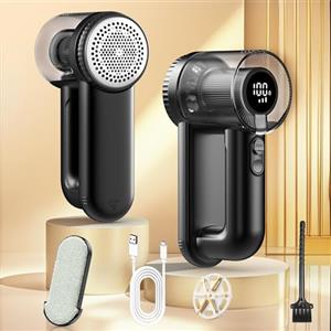 HUFACAI 3000mAh Levapelucchi Elettrico, 3 Velocità Rimuovere i Pelucchi Togli Pelucchi Elettrico Ricaricabile per Vestiti e Mobili, Display LED, Lame a 6 Foglie, Spazzola,Ricarica USB Leva Pelucchi Elettronic