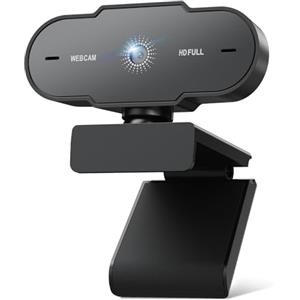 veorkide Webcam PC con Microfono Full HD 1080P - Web Camera PC USB Fuoco Fisso 30 FPS Videocamera Anti-Rumore per Laptop Desktop Youtube Streaming Skype Zoom Teams MacOS Windows Linux