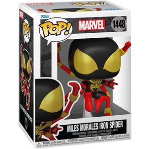 Funko Pop! Marvel - Figura in Vinile Miles Morales Iron Spider, Altezza 9,5 cm, Collezionabile con Variante Chase