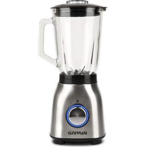 G3 Ferrari G20098 Frullatore Vortice, 1000 W, Capacità 1,5 Litri, Bicchiere in vetro, Tritaghiaccio, 6 Lame Inox frantuma ghiaccio, 4 Velocità, Funzione Pulse, Corpo Inox