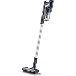 SEVERIN HV 7153 Aspirapolvere Senza Fili, Motore 10.000 Pascal, Spazzola Motorizzata, Scopa Animal Care, Autonomia fino a 40 Minuti, Lancia e Spazzola motorizzata per Imbottiti, Nero