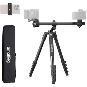 SmallRig CT25 - Treppiede orizzontale da 164 cm per iPhone e fotocamera, con supporto per telefono e borsa per il trasporto, 10 kg di carico massimo in alluminio leggero, treppiede per fotocamera per