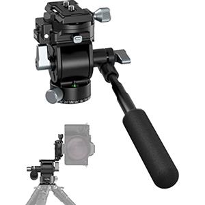 SMALLRIG Testa per Treppiede Video per Riprese Verticali/Orizzontali, Testa Fluida Pan Tilt con Piastra QR per Arca, Carico Massimo 5 kg / 11 Libbre per Videocamera, Mirrorless, DSLR - 4104
