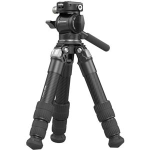 SMALLRIG Kit Treppiede da Tavolo Portatile in Fibra di Carbonio, Tavolo Compatto da 17'' con Testa Video ad alta Capacità di Carico, Carico Massimo 3 kg/6,6 libbre per Fotocamere, DSLR