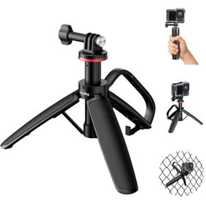 SMALLRIG Mini treppiede portatile da tavolo per action camere, action cam treppiede a forma di moschettone con adattatore per fotocamera a 360° per GoPro Hero 13/12, per DJI Osmo Action 5 Pro/4/3 per