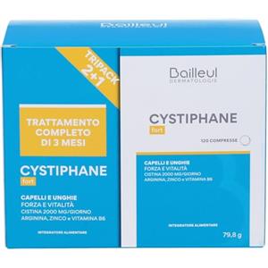 Cystiphane Tripack 2+1 3 Confezioni da 120 Compresse - 360 Compresse - Integratore alimentare contiene amminoacidi, vitamina B6 e zinco. Contribuisce alla crescita di Capelli e Unghie