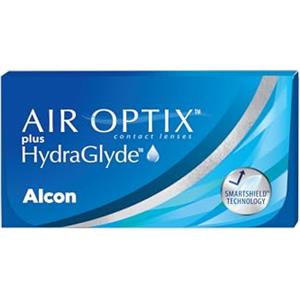 Air Optix Plus HydraGlyde Lenti a Contatto Mensili, 6 Lenti, BC 8.6 mm, DIA 14.2 mm, +2 Diopt