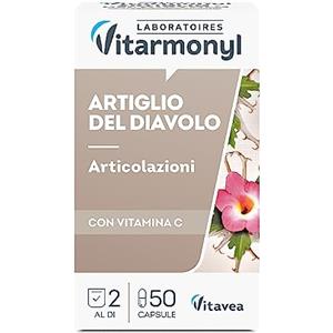 Vitarmonyl Artiglio del Diavolo - Integratore alimentare per il Benessere delle Articolazioni - Arricchito con Vitamina C per Supportare la Funzione delle Cartilagini - 50 capsule - Vitarmonyl