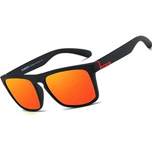 HGDGears Occhiali da sole polarizzati per uomini donne guida ciclismo pesca retrò occhiali da sole protezione UV（Rosso）