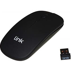 LINK LKMOS34 Mouse Wireless con Sensore Ottico e Ricevitore Usb Colore Nero con Batterie Ricaricabili Integrate Dpi 1600