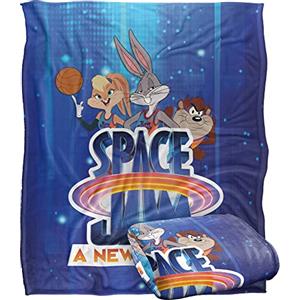 LOGOVISION INCEPPAMENTO SPAZIALE Plaid super morbido al tatto Space Jam 2, 152 x 127 cm