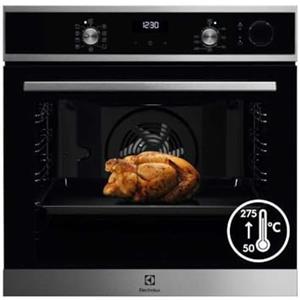 Electrolux EOC5H40X Forno a Vapore SteamCrisp da incasso, Capacità 72 L, Funzione Ventilato e Cottura a Vapore, Potenza 2780 W,Classe Energetica A, Inox
