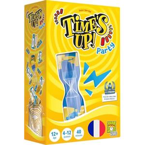 Asmodee-Riposo Production-Time's Up Party (con clessidra gigante)-Giochi da tavolo-Giochi di carte-Giochi d'atmosfera-Giochi per adulti e bambini dai 12 anni-4-12 giocatori-Versione (REPTUPG01FR)