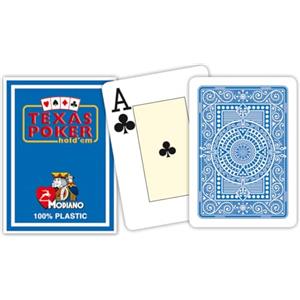 Modiano 3005466 Texas Poker 2 Jumbo, Index Azzurro