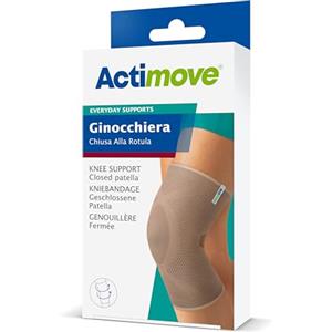 Actimove Everyday Supports Ginocchiera Chiusa alla Rotula - Aiuta ad alleviare il dolore e il gonfiore - Per il dolore cronico al ginocchio e le lesioni - Da indossare a sinistra/destra - Beige, XL