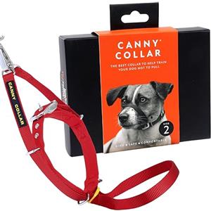 Canny Collar - Collare a Cavezza Addestramento Cane | Collare Anti‑Tiro Gentile e Sicuro | Camminate Piacevoli Senza Stress - Rosso, Taglia 2