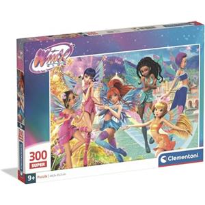 Clementoni - Puzzle per Bambini 300 Pezzi Supercolor, per Bambini 9+ Anni, Illustrazione con dal Cartone Winx Club, Idea Regalo, Made in Italy, 48,5x33,5 cm, 21750