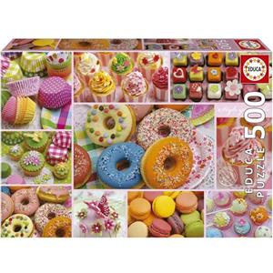 Educa - Puzzle da 500 pezzi per adulti e bambini | Dolce collage. Misura: 48 x 34 cm. Include la colla Fix Puzzle. Da 11 anni (19904)