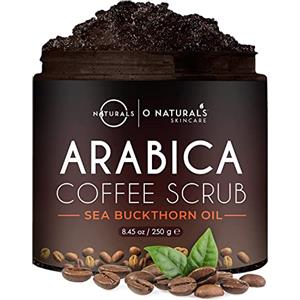 O Naturals Scrub Corpo Esfoliante Caff Arabica - Olio Corpo Levigante Anticellulite Scrub Corpo Peli Incarniti Oli Essenziali- Sale del Mar Morto Scrub Viso Esfoliante e Scrub Piedi Cura lÕAcne