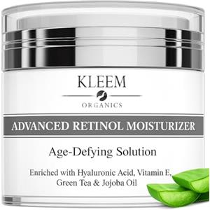 KLEEM ORGANICS Crema Viso Antirughe Acido ialuronico con Retinolo e Collagene - Eletta Miglior Crema Antirughe Donna e Uomo per Rughe, Macchie Scure e Linee Sottili - 50ml