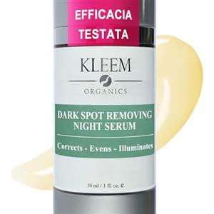 KLEEM ORGANICS Gel Viso Anti-Età Notte: Riduce Macchie Scure e Pori Dilatati - Uniforma il Tono e Minimizza Imperfezioni - Adatto a Tutti i Tipi di Pelle - Formula Naturale con Vitamina C, E e Acido Ialuronico