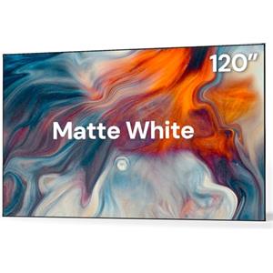 Valerion Schermo per proiettore fisso da 120 pollici, guadagno 1.3 dB, miglioramento qualità immagine 80%, Ultra HD 4K/8K, compatibile con 3D e proiettori a lunga, corta e ultra corta gittata