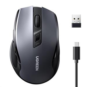 UGREEN Mouse Wireless Mouse Bluetooth e 2,4 GHz Ricarica Rapida e Lunga Durata della Batteria Ergonomico e Silenzioso 5 Livelli DPI 6 Pulsanti per PC Tablet Windows MacOS Android