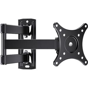 Perlegear Universal TV Stand for Televisions Between 10 and 30 Inches, Tilt, Rotate - Suitable for LCD/LED Flat Panel TVs - Extendible by 44 cm - Supports up to 20 kg, Max. VESA 100 x 100 mm