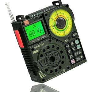 Retekess TR112 Radio Multiband Bande,FM VHF MW SW WB AIR Radio,Basse Stereo SOS Avviso,Controllo Telecomando per Applicazioni Intelligenti,MP3/TF,Campeggio,Pesca(Verde)