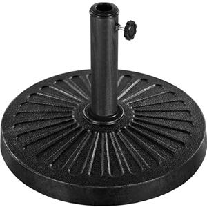 Yaheetech Base per Ombrellone da Giardino in Resina e Metallo Supporto 13,7 kg per Pali da Ø38mm e Ø48mm con Manopola Esterno Veranda Terrazza Piscina Spiaggia Patio Nero