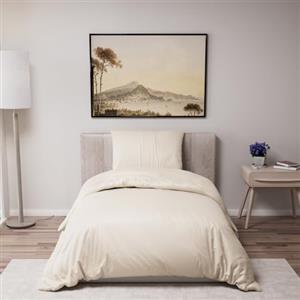 Dreamzie Copripiumino Singolo 135x200 cm con 1 Federe 50x70 cm - Beige - Set Copripiumino Singolo 135x200