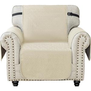 Ystyle Copridivano 1 Posto Con Braccioli, Copripoltrona Universale, Natalizio Copri Divano Antiscivolo, Sofa Cover Antigraffio, Copertura Divano Antimacchia, Salvadivano Per Gatto Cani, Beige