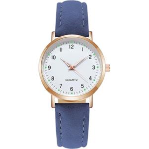 AOOSU Orologio Da Donna, Orologio Al Quarzo Analogico, Orologio Da Polso per Donna Orologio Da Donna Classico Business Casual Cinturino per Oorologio Satinato (Blu)