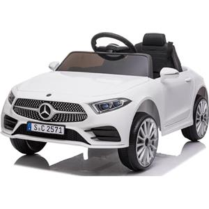 Baroni Toys Macchina Elettrica per Bambini Mercedes AMG Baby car Elettrica Full Optional Bianca, Auto Telecomandata con Sedile in Plastica e Porte Apribili, Batteria 12 V, Carico fino a 30 Kg