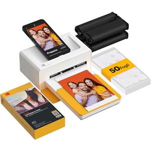 KODAK Dock Plus Stampante Fotografica 10 x 15 cm, 50 Fogli, Stampante Smartphone con Dock & Bluetooth, Stampe a Colori Istantanee, Sublimazione 4PASS