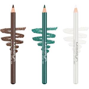 Misslyn Matita per Occhi senza Sbavature, Set da 3 per Trucco a Tinta Intensa e Colorata - Set da 3