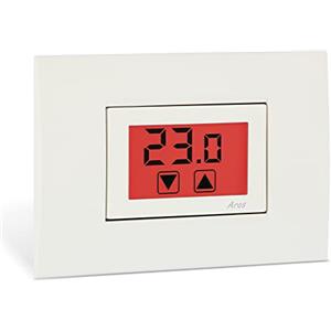 Vemer VE459400 AROS Termostato Touch Screen da Incasso e Alimentazione 230V, Bianco e Grigio Antracite.