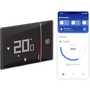 Bticino Xg8002E, Termostato Collegato Wifi, New Smarther2 With Netatmo, Controllo Della Temperatura ( Freddo Calore) Della Casa In Remoto, 2 Fili, Nero, ‎12.6 x 1.26 x 8.7 cm 289 grammi