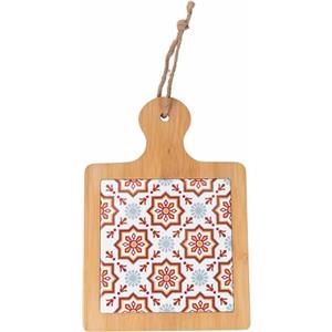 Villa d'Este Home Tivoli Tagliere quadrato, in ceramica e bambù, 29x20 cm, Valladolid