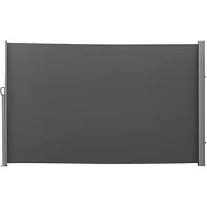 Outsunny Tenda Laterale Retrattile con Maniglia, Frangivista Balcone in Metallo e Poliestere 180 g/m², Anti UV, per Balcone Giardino ed Esterno, 300x180 cm, Grigio