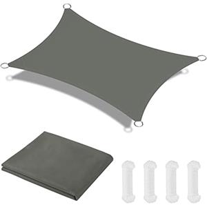 OFFCUP Tenda Parasole, 2 x 3 M Vela Ombreggiante Impermeabile, Vela de SombraTriangular, Protezione Solare Respirante Anti UV, per Esterno, Giardino, Terrazzo, Balcone, Patio (Gris)